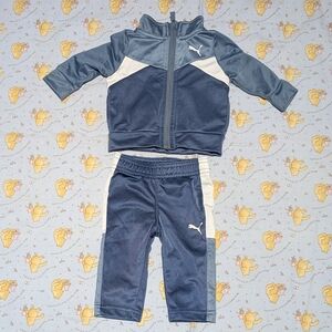Puma Blue and White Baby Tracksuit